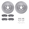 6512-76368 Brake Rotors w/5000 Advanced Brake Pads Kit with Hardware, 1994-1997 Lexus/Toyota/Scion, Position: Front - image 1