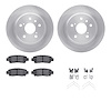 6512-76383 Brake Rotors w/5000 Advanced Brake Pads Kit with Hardware, 1995-1999 Lexus/Toyota/Scion, Position: Rear - image 1