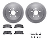 6512-76387 Brake Rotors w/5000 Advanced Brake Pads Kit with Hardware, 1998-1999 Lexus/Toyota/Scion, Position: Rear - image 1