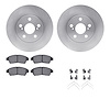 6512-76392 Brake Rotors w/5000 Advanced Brake Pads Kit with Hardware, 1994-1997 Lexus/Toyota/Scion, Position: Front - image 1