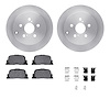 6512-76408 Brake Rotors w/5000 Advanced Brake Pads Kit with Hardware, 2005-2010 Lexus/Toyota/Scion, Position: Rear - image 1