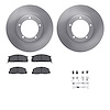 6512-76409 Brake Rotors w/5000 Advanced Brake Pads Kit with Hardware, 1986-1989 Lexus/Toyota/Scion, Position: Front - image 1