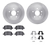6512-76422 Brake Rotors w/5000 Advanced Brake Pads Kit with Hardware, 2000-2004 Lexus/Toyota/Scion, Position: Rear - image 1