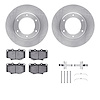 6512-76427 Brake Rotors w/5000 Advanced Brake Pads Kit with Hardware, 1990-1992 Lexus/Toyota/Scion, Position: Front - image 1