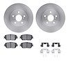 6512-76445 Brake Rotors w/5000 Advanced Brake Pads Kit with Hardware, 2002-2003 Lexus/Toyota/Scion, Position: Front - image 1