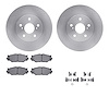 6512-76446 Brake Rotors w/5000 Advanced Brake Pads Kit with Hardware, 2006-2015 Lexus/Toyota/Scion, Position: Front - image 1