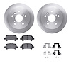 6512-76461 Brake Rotors w/5000 Advanced Brake Pads Kit with Hardware, 2002-2008 Lexus/Toyota/Scion, Position: Rear - image 1