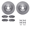 6512-76491 Brake Rotors w/5000 Advanced Brake Pads Kit with Hardware, 2008-2019 Multiple Makes/Models, Position: Front - image 1