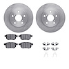 6512-76494 Brake Rotors w/5000 Advanced Brake Pads Kit with Hardware, 2008-2018 Multiple Makes/Models, Position: Rear - image 1
