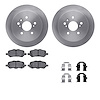 6512-76512 Brake Rotors w/5000 Advanced Brake Pads Kit with Hardware, 2009-2015 Lexus/Toyota/Scion, Position: Rear - image 1