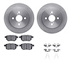 6512-76527 Brake Rotors w/5000 Advanced Brake Pads Kit with Hardware, 2012-2018 Lexus/Toyota/Scion, Position: Rear - image 1