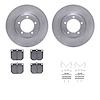 6512-76536 Brake Rotors w/5000 Advanced Brake Pads Kit with Hardware, 1975-1983 Lexus/Toyota/Scion, Position: Front - image 1