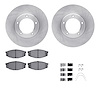 6512-76545 Brake Rotors w/5000 Advanced Brake Pads Kit with Hardware, 1984-1995 Lexus/Toyota/Scion, Position: Front - image 1