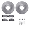 6512-76548 Brake Rotors w/5000 Advanced Brake Pads Kit with Hardware, 1984-1985 Lexus/Toyota/Scion, Position: Front - image 1