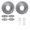 6512-76551 Brake Rotors w/5000 Advanced Brake Pads Kit with Hardware, 1985-1992 Lexus/Toyota/Scion, Position: Front - image 1