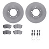 6512-76575 Brake Rotors w/5000 Advanced Brake Pads Kit with Hardware, 1989-1995 Lexus/Toyota/Scion, Position: Front - image 1