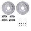 6512-76581 Brake Rotors w/5000 Advanced Brake Pads Kit with Hardware, 1991-1994 Lexus/Toyota/Scion, Position: Front - image 1