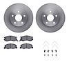 6512-76584 Brake Rotors w/5000 Advanced Brake Pads Kit with Hardware, 1991-1997 Lexus/Toyota/Scion, Position: Front - image 1