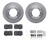 6512-76593 Brake Rotors w/5000 Advanced Brake Pads Kit with Hardware, 1998-2007 Lexus/Toyota/Scion, Position: Front - image 1