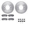 6512-76596 Brake Rotors w/5000 Advanced Brake Pads Kit with Hardware, 1998-2007 Lexus/Toyota/Scion, Position: Rear - image 1
