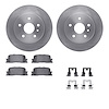 6512-76600 Brake Rotors w/5000 Advanced Brake Pads Kit with Hardware, 2001-2003 Lexus/Toyota/Scion, Position: Rear - image 1
