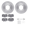 6512-76605 Brake Rotors w/5000 Advanced Brake Pads Kit with Hardware, 1991-1998 Lexus/Toyota/Scion, Position: Front - image 1