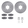 6512-76614 Brake Rotors w/5000 Advanced Brake Pads Kit with Hardware, 1993-1998 Lexus/Toyota/Scion, Position: Front - image 1
