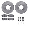 6512-76617 Brake Rotors w/5000 Advanced Brake Pads Kit with Hardware, 1995-2004 Lexus/Toyota/Scion, Position: Front - image 1