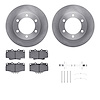 6512-76623 Brake Rotors w/5000 Advanced Brake Pads Kit with Hardware, 1995-2004 Lexus/Toyota/Scion, Position: Front - image 1