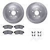 6512-76626 Brake Rotors w/5000 Advanced Brake Pads Kit with Hardware, 1996-2003 Lexus/Toyota/Scion, Position: Front - image 1