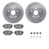 6512-76638 Brake Rotors w/5000 Advanced Brake Pads Kit with Hardware, 2001-2005 Lexus/Toyota/Scion, Position: Front - image 1