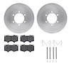 6512-76641 Brake Rotors w/5000 Advanced Brake Pads Kit with Hardware, 2003-2009 Lexus/Toyota/Scion, Position: Front - image 1