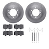 6512-76647 Brake Rotors w/5000 Advanced Brake Pads Kit with Hardware, Fits Select Lexus/Toyota/Scion, Position: Front - image 1