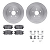 6512-76650 Brake Rotors w/5000 Advanced Brake Pads Kit with Hardware, 2004-2009 Lexus/Toyota/Scion, Position: Front - image 1