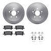 6512-76653 Brake Rotors w/5000 Advanced Brake Pads Kit with Hardware, 2004-2009 Lexus/Toyota/Scion, Position: Rear - image 1