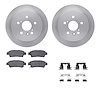 6512-76656 Brake Rotors w/5000 Advanced Brake Pads Kit with Hardware, 2004-2010 Lexus/Toyota/Scion, Position: Rear - image 1