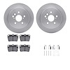 6512-76659 Brake Rotors w/5000 Advanced Brake Pads Kit with Hardware, 2004-2005 Lexus/Toyota/Scion, Position: Rear - image 1