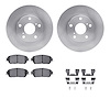6512-76662 Brake Rotors w/5000 Advanced Brake Pads Kit with Hardware, 2005-2015 Lexus/Toyota/Scion, Position: Front - image 1
