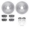 6512-76665 Brake Rotors w/5000 Advanced Brake Pads Kit with Hardware, 2006-2018 Lexus/Toyota/Scion, Position: Rear - image 1