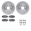 6512-76668 Brake Rotors w/5000 Advanced Brake Pads Kit with Hardware, 2006-2018 Multiple Makes/Models, Position: Front - image 1
