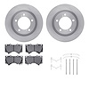 6512-76671 Brake Rotors w/5000 Advanced Brake Pads Kit with Hardware, Fits Select Lexus/Toyota/Scion, Position: Front - image 1