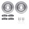 6512-76678 Brake Rotors w/5000 Advanced Brake Pads Kit with Hardware, 2008-2021 Lexus/Toyota/Scion, Position: Front - image 1