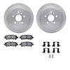 6512-76683 Brake Rotors w/5000 Advanced Brake Pads Kit with Hardware, 2008-2013 Lexus/Toyota/Scion, Position: Rear - image 1