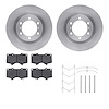 6512-76692 Brake Rotors w/5000 Advanced Brake Pads Kit with Hardware, Fits Select Lexus/Toyota/Scion, Position: Front - image 1