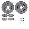 6512-76707 Brake Rotors w/5000 Advanced Brake Pads Kit with Hardware, Fits Select Lexus/Toyota/Scion, Position: Front - image 1