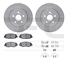 6512-76713 Brake Rotors w/5000 Advanced Brake Pads Kit with Hardware, Fits Select Lexus/Toyota/Scion, Position: Front - image 1