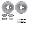 6512-76719 Brake Rotors w/5000 Advanced Brake Pads Kit with Hardware, Fits Select Lexus/Toyota/Scion, Position: Rear - image 1