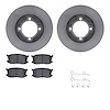 6512-80076 Brake Rotors w/5000 Advanced Brake Pads Kit with Hardware, 1981-1985 Ford/Lincoln/Mercury/Mazda, Position: Front - image 1