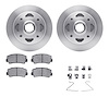 6512-80079 Brake Rotors w/5000 Advanced Brake Pads Kit with Hardware, 1984-1985 Ford/Lincoln/Mercury/Mazda, Position: Front - image 1