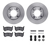 6512-80088 Brake Rotors w/5000 Advanced Brake Pads Kit with Hardware, 1983-1983 Ford/Lincoln/Mercury/Mazda, Position: Front - image 1
